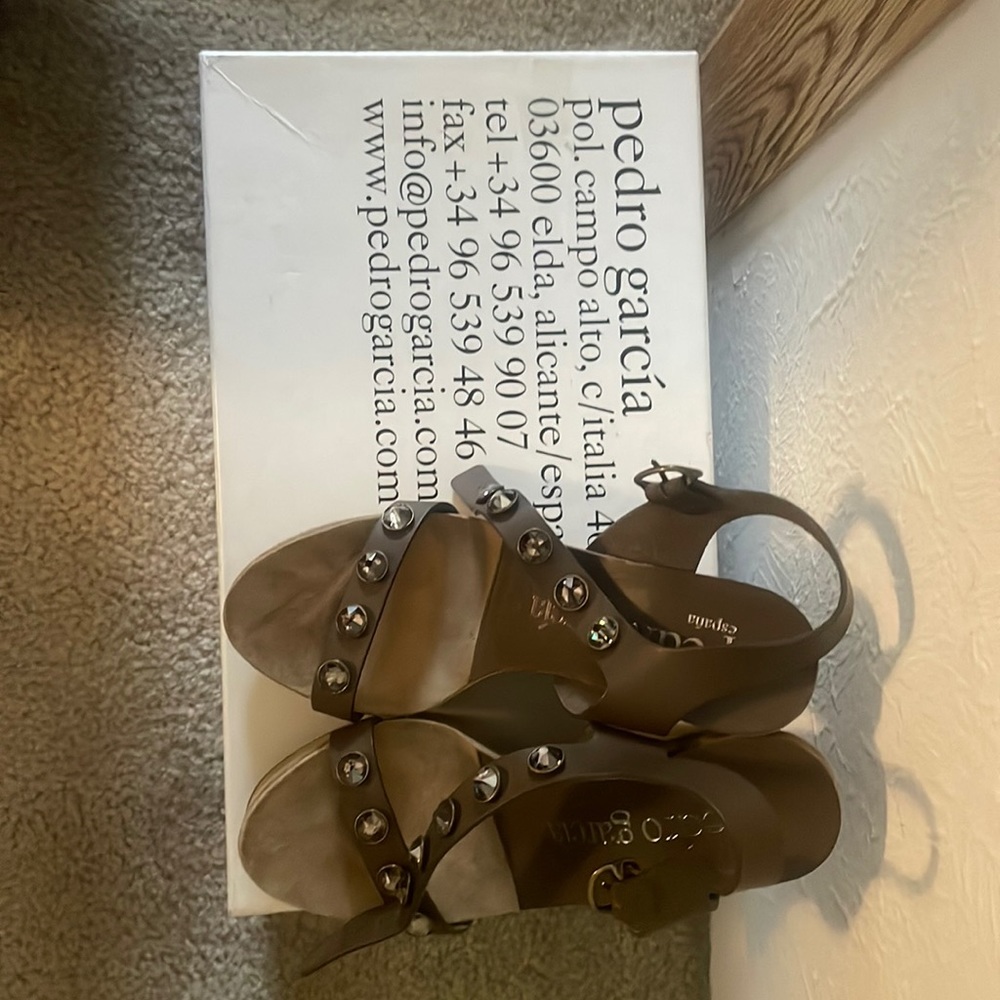 Pedro Garcia Swarovski Stud Sandals